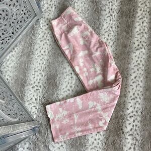 Anthropologie pink tie dye straight leg pants size 6 angelic Barbiecore romantic